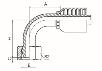 90°公制内螺纹24°球面轻系列